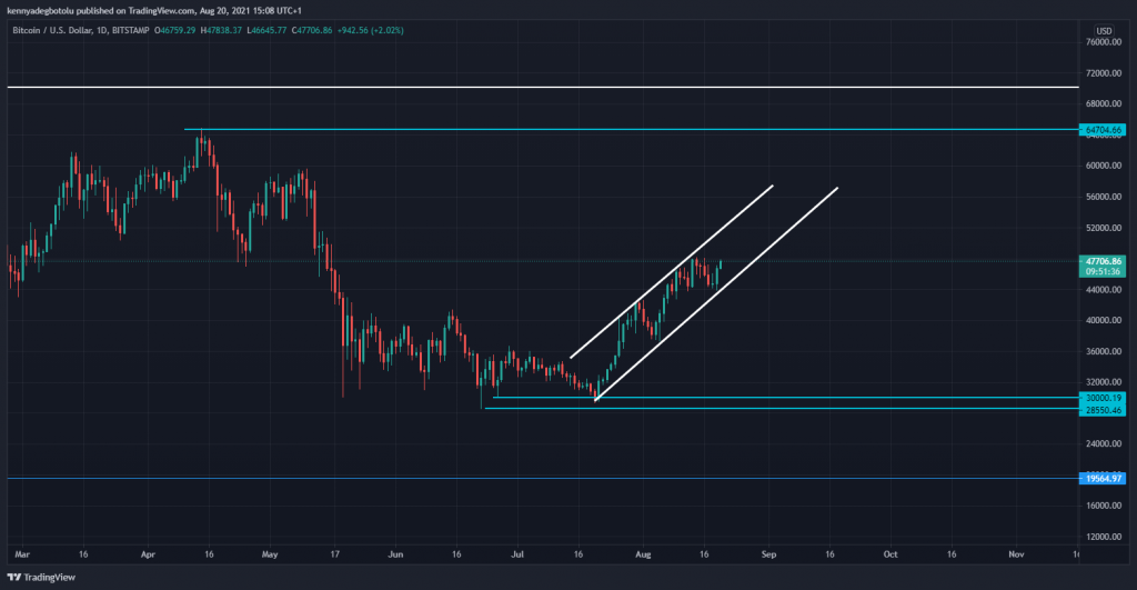 Crypto rush Bitcoin(BTC) to U.S dollar